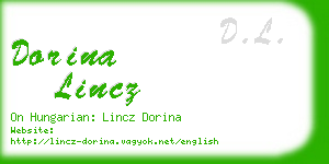 dorina lincz business card